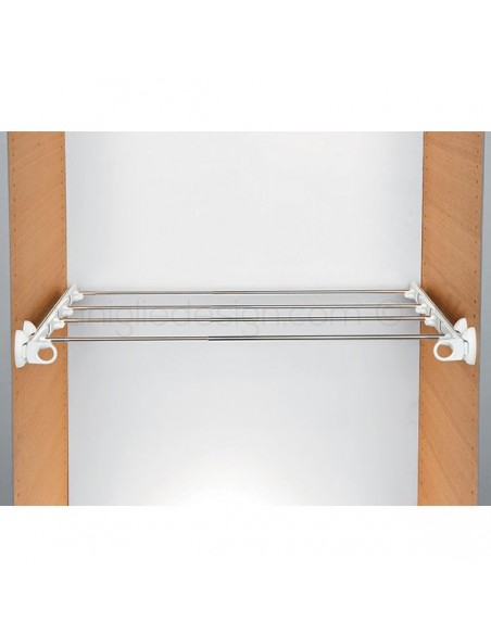 Plus estensibile estraiblle Servetto Twin per armadio bianco alluminio lucido