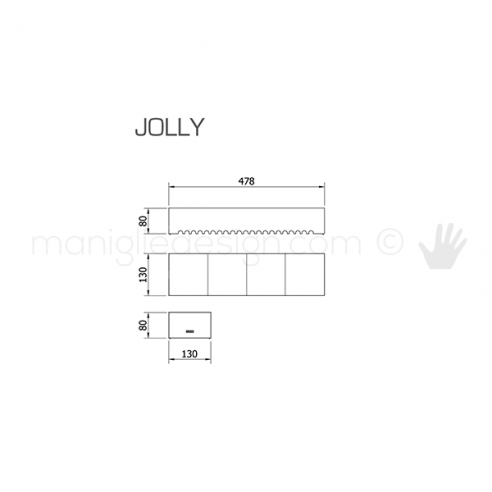 Vaschetta portaoggetti impilabile Jolly Servetto Twin disegno