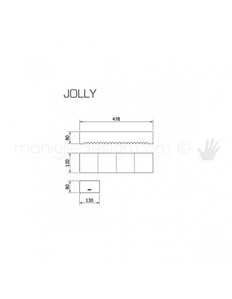 Vaschetta portaoggetti impilabile Jolly Servetto Twin disegno
