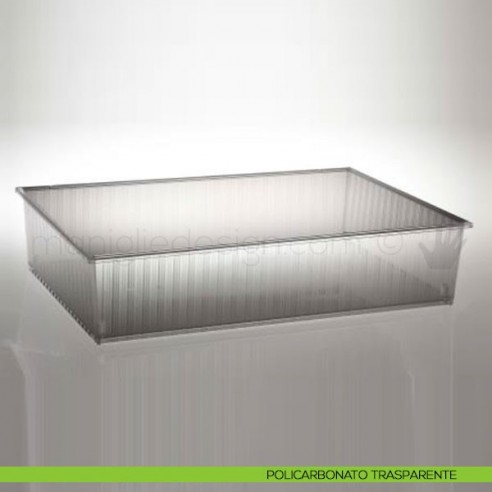 Cassetto senza coperchio Servetto Roomy policarbonato trasparente