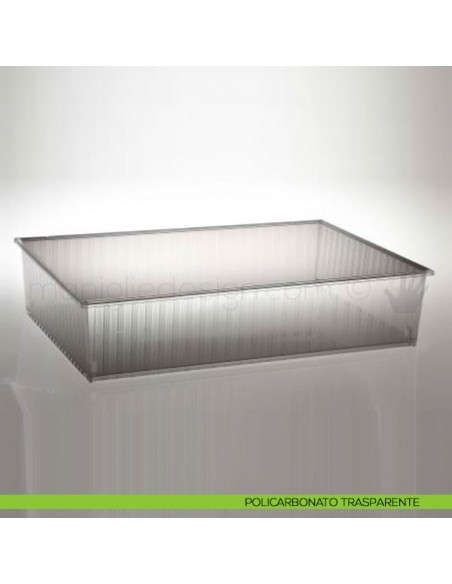 Cassetto senza coperchio Servetto Roomy policarbonato trasparente