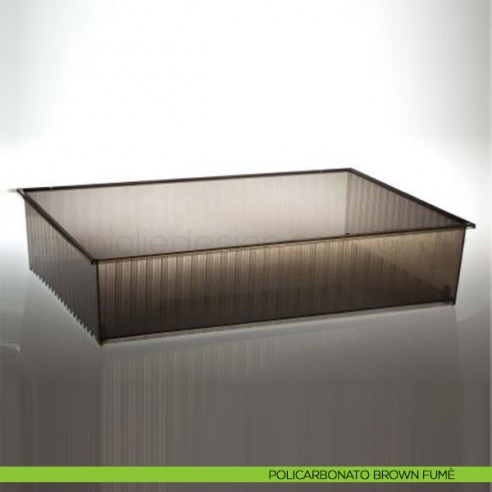 Cassetto senza coperchio Servetto Roomy policarbonato brown fumè