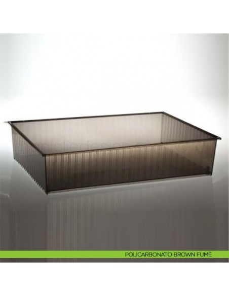Cassetto senza coperchio Servetto Roomy policarbonato brown fumè