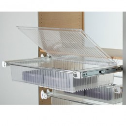 Cassetto con coperchio e telaio con 2 tubi Servetto Roomy per armadio