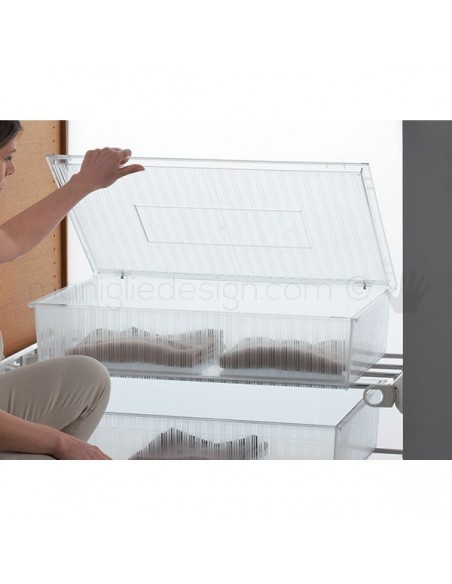 Cassetto con coperchio con telaio Plus Servetto Roomy per armadio