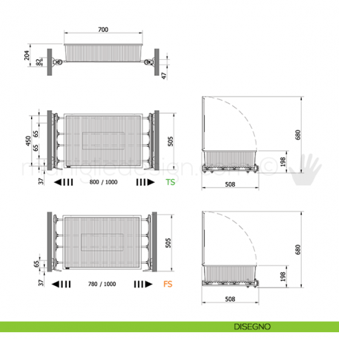 Cassetto con coperchio con telaio Plus Servetto Roomy per armadio disegno