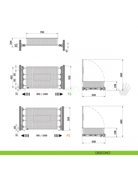 Cassetto con coperchio con telaio Plus Servetto Roomy per armadio disegno