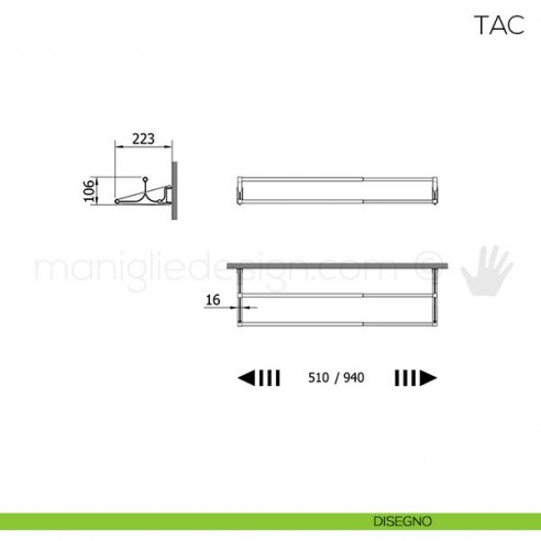 Portascarpe estensibile Servetto Tac per armadio e cabina armadio disegno