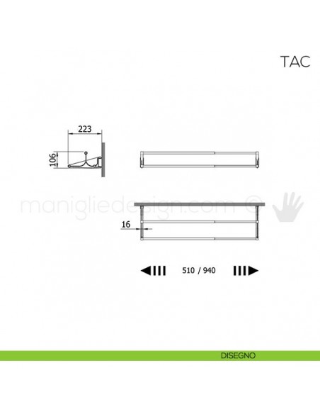 Portascarpe estensibile Servetto Tac per armadio e cabina armadio disegno