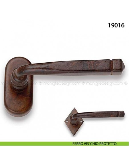 Maniglia  in ferro per finestra martellina dk Metal Style 19016 ferro vecchio protetto