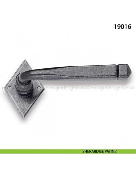 Maniglia  in ferro per porta Metal Style 19016 sherardise patinè