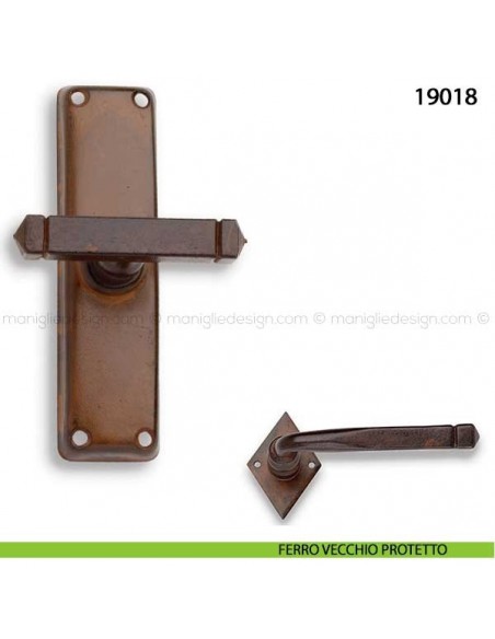 Maniglia in ferro per finestra cremonese Metal Style 19018 ferro vecchio protetto