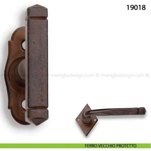 Maniglia in ferro per finestra martellina Metal Style 19018 ferro vecchio protetto