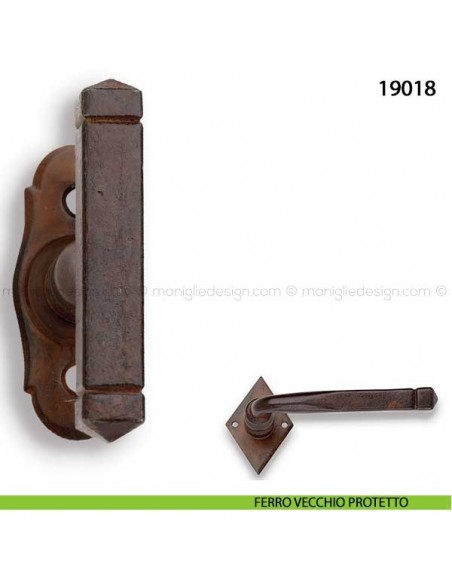 Maniglia in ferro per finestra martellina Metal Style 19018 ferro vecchio protetto