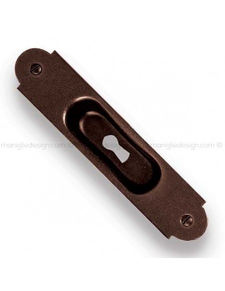 Maniglia incasso porta scorrevole Metal style con foro chiave 19081