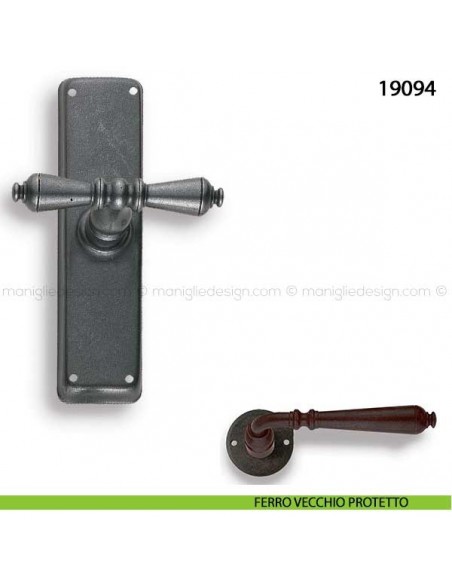 Maniglia in ferro per finestra cremonese Metal Style 19094 ferro vecchio protetto