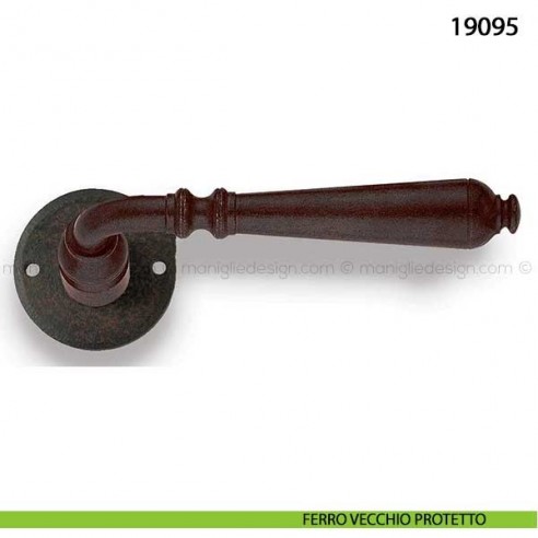 Maniglia in ferro per porta Metal Style 19095 ferro vecchio protetto