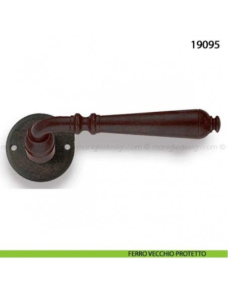 Maniglia in ferro per porta Metal Style 19095 ferro vecchio protetto