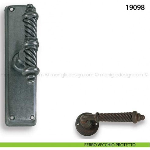 Maniglia in ferro per finestra cremonese Metal Style 19098 ferro vecchio protetto