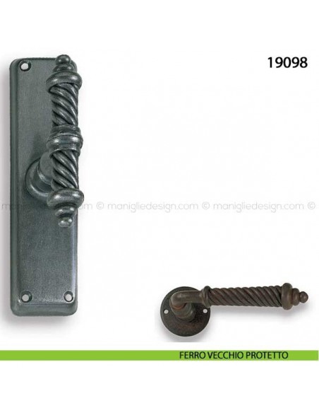 Maniglia in ferro per finestra cremonese Metal Style 19098 ferro vecchio protetto