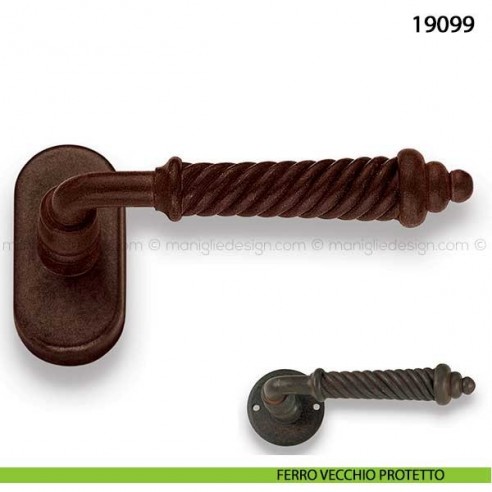 Maniglia in ferro per finestra martellina dk Metal Style 19099 ferro vecchio protetto