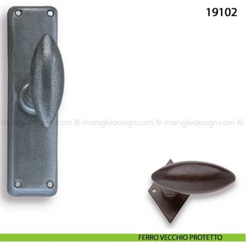 Maniglia in ferro per finestra cremonese Metal Style 19102 ferro vecchio protetto