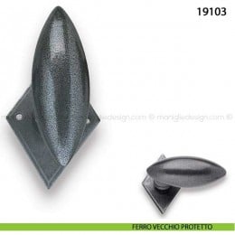 Pomello girevole in ferro per porta Metal Style 19102 misura 25x68 mm 2