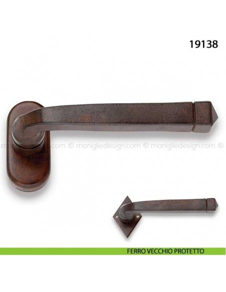 Maniglia in ferro per finestra martellina dk Metal Style 19138 ferro vecchio protetto