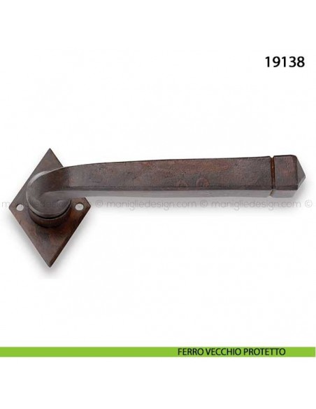 Maniglia in ferro per porta Metal Style 19138 ferro vecchio protetto