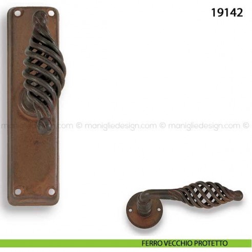 Maniglia in ferro per finestra cremonese Metal Style 19142 ferro vecchio protetto