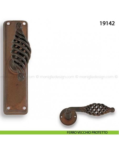 Maniglia in ferro per finestra cremonese Metal Style 19142 ferro vecchio protetto