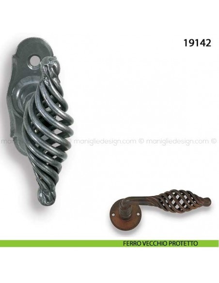 Maniglia in ferro per finestra martellina Metal Style 19142 ferro vecchio protetto