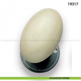 Pomello porcellana champagne girevole per porta Metal Style 19317 2