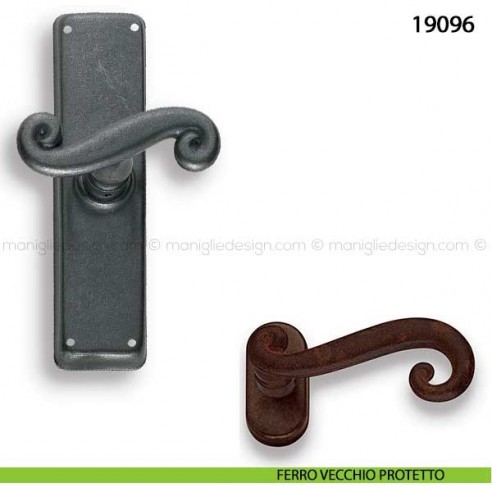 Maniglia in ferro per finestra cremonese Metal Style 19096 ferro vecchio protetto