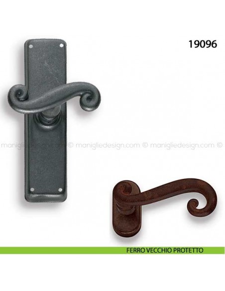 Maniglia in ferro per finestra cremonese Metal Style 19096 ferro vecchio protetto