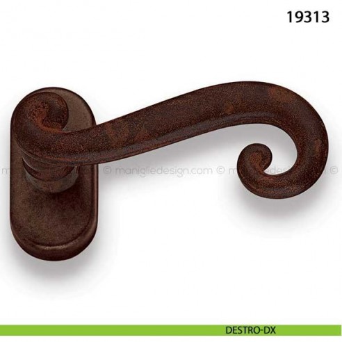 Maniglia in ferro per finestra martellina dk Metal Style 19313 destro