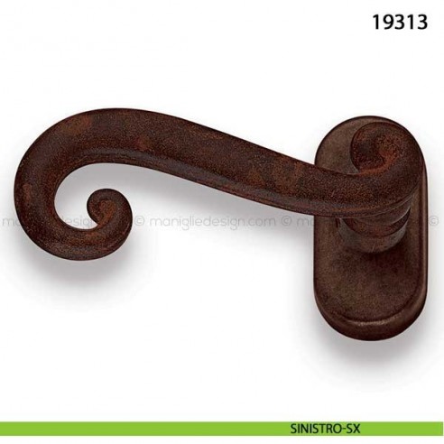 Maniglia in ferro per finestra martellina dk Metal Style 19313 sinistro