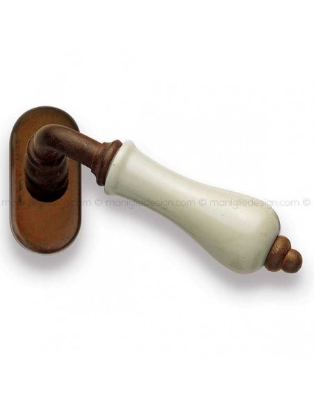 Maniglia porcellana champagne per finestra martellina dk Metal Style 19318