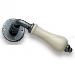 Maniglia porcellana champagne per porta Metal Style 19138