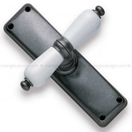 Maniglia porcellana bianca per finestra cremonese Metal Style 19323