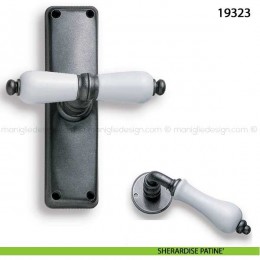 Maniglia porcellana bianca per finestra cremonese Metal Style 19323 2