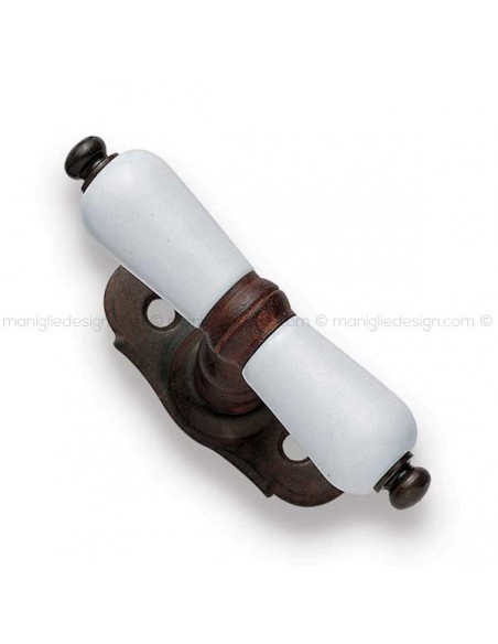 Maniglia porcellana bianca per finestra martellina Metal Style 19323