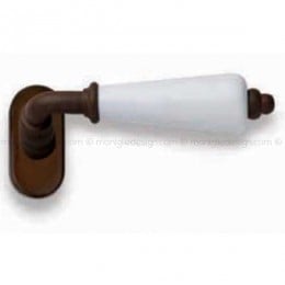 Maniglia porcellana bianca per finestra martellina dk Metal Style 19324