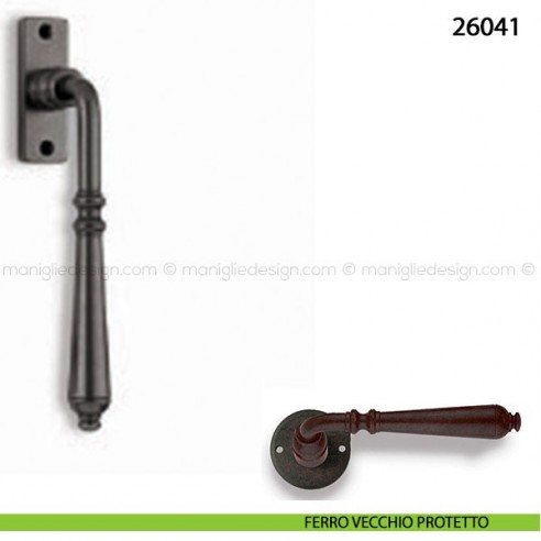 Maniglione in ferro per alzante scorrevole Metal Style 26041 ferro vecchio protetto
