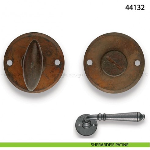 Nottolino per porta in ferro Metal Style 44132 sherardise patinè