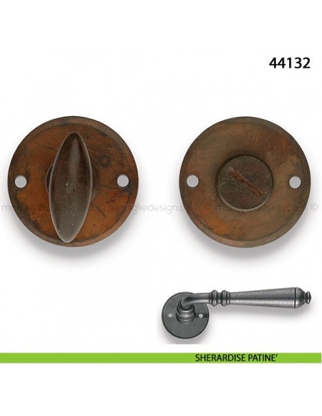 Nottolino per porta in ferro Metal Style 44132 sherardise patinè