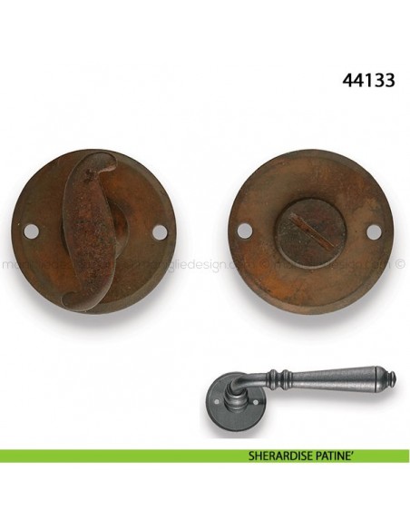 Nottolino per porta in ferro Metal Style 44133 sherardise patinè