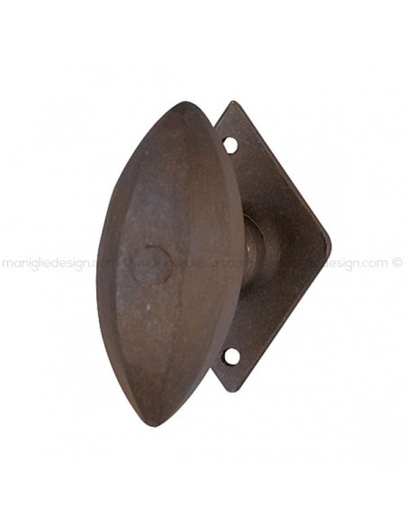 Pomello girevole ferro vecchio per porta Metal Style FE09509