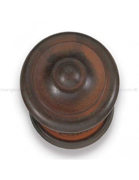 Pomello in ferro fisso per porta Metal Style 26011 misura 77x75 mm