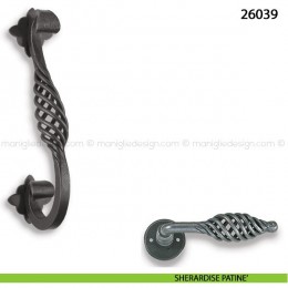 Maniglione in ferro per porta Metal Style 26039 interasse 180 mm 2